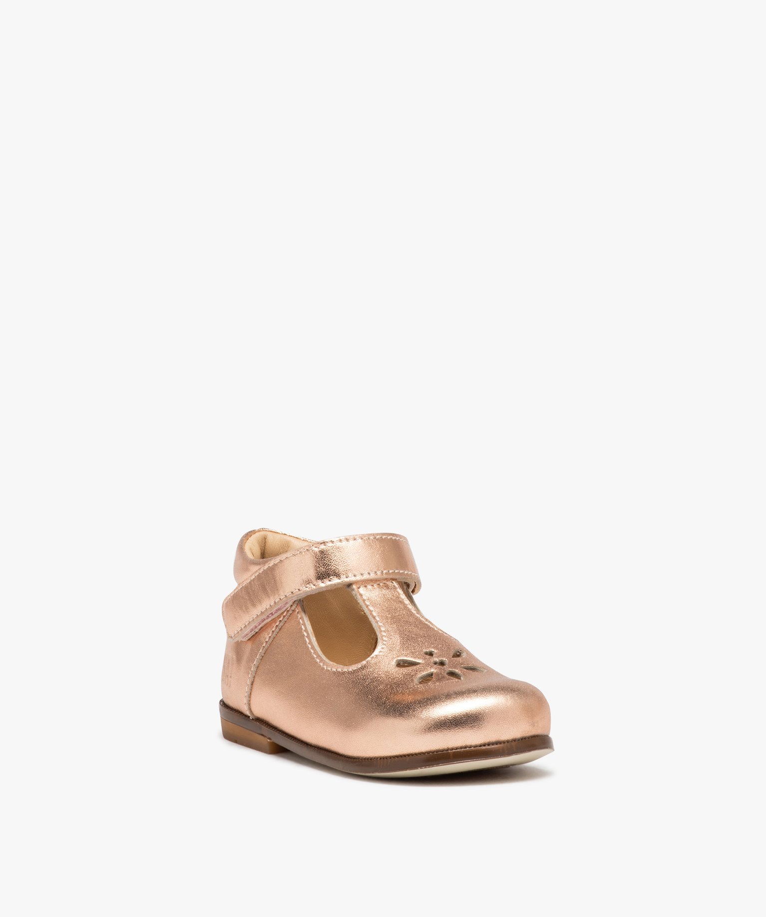 Babies premiers pas bébé fille dessus ajouré en cuir bril... rose | GEMO