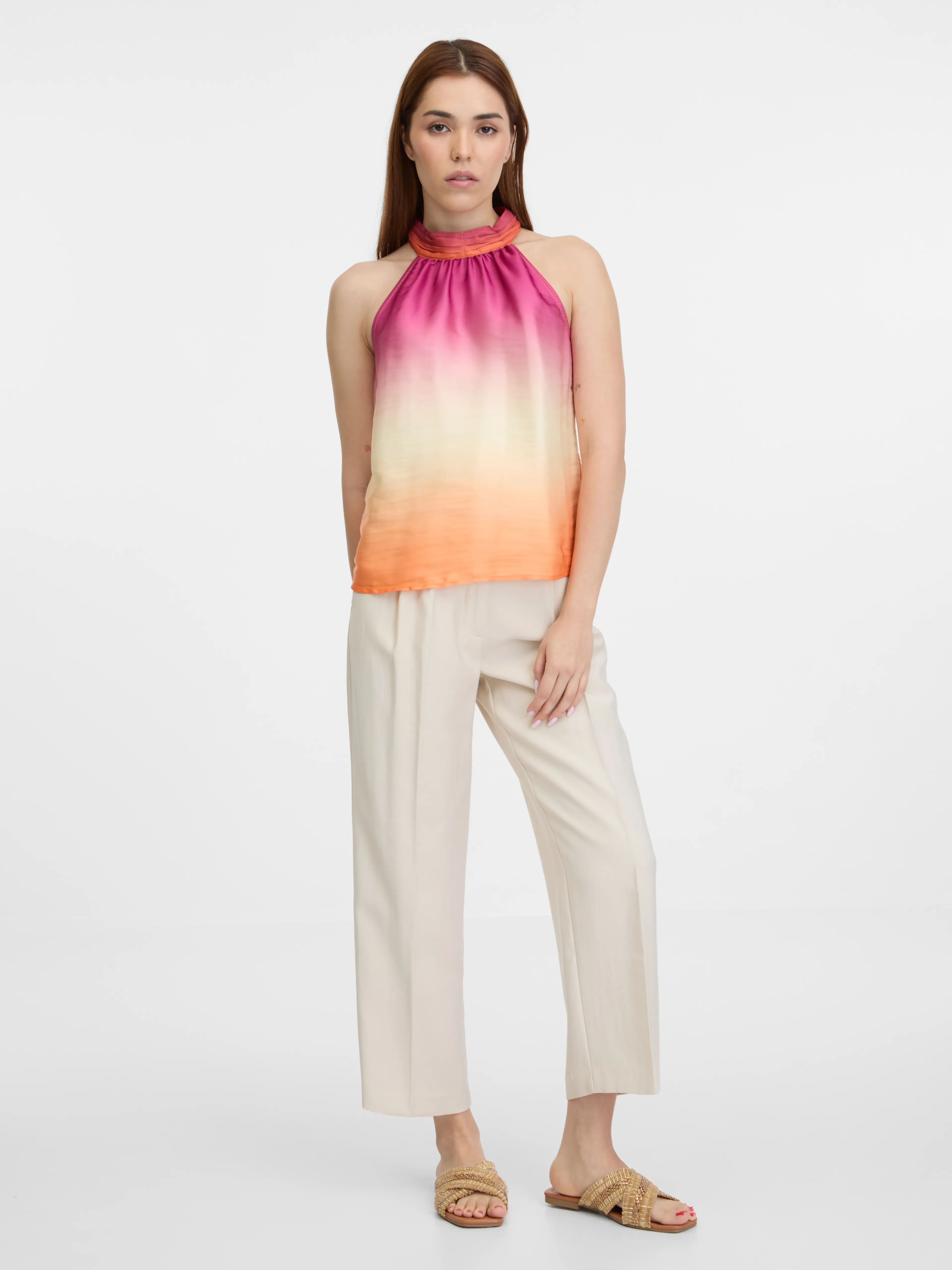 Orangefarbene Damenbluse ORSAY