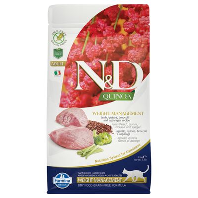 Farmina N&D Adult Quinoa Weight Management Lamm, Quinoa, Brokkoli & Spargel
