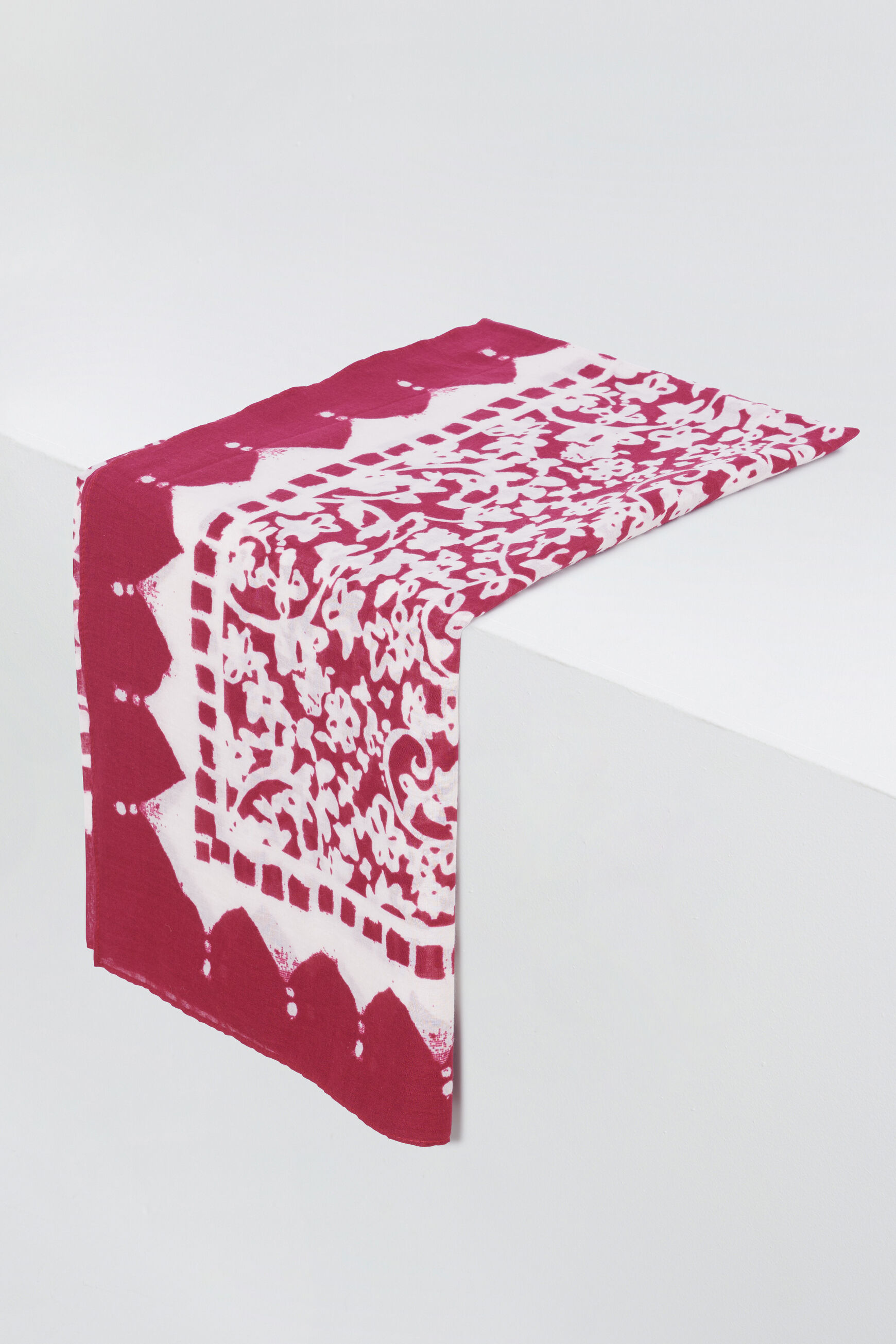 foulard lorena rose framboise femme