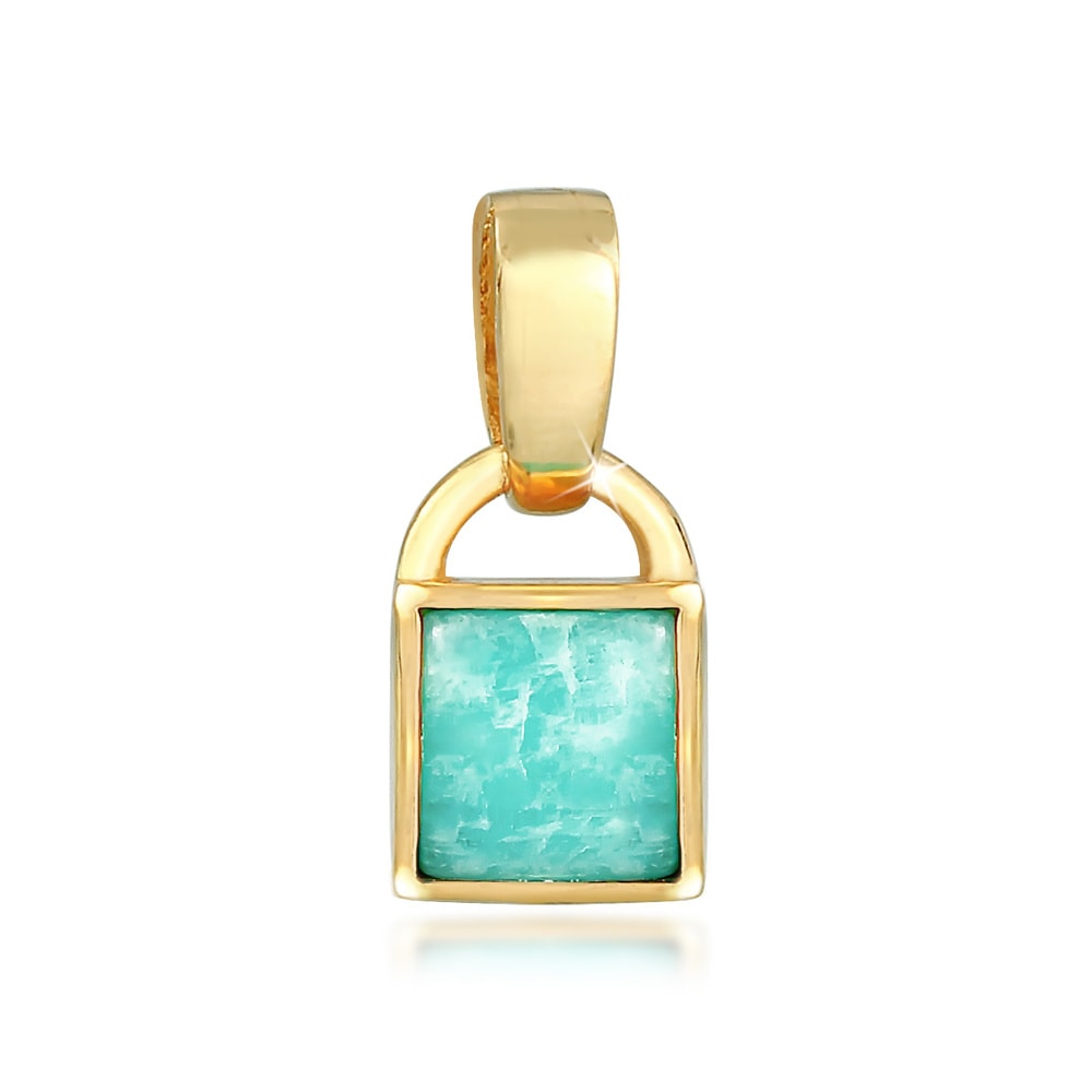 Elli Elli Pendentif Tendance vintage de la pierre amazonite pour dames en argent sterl Pendentif