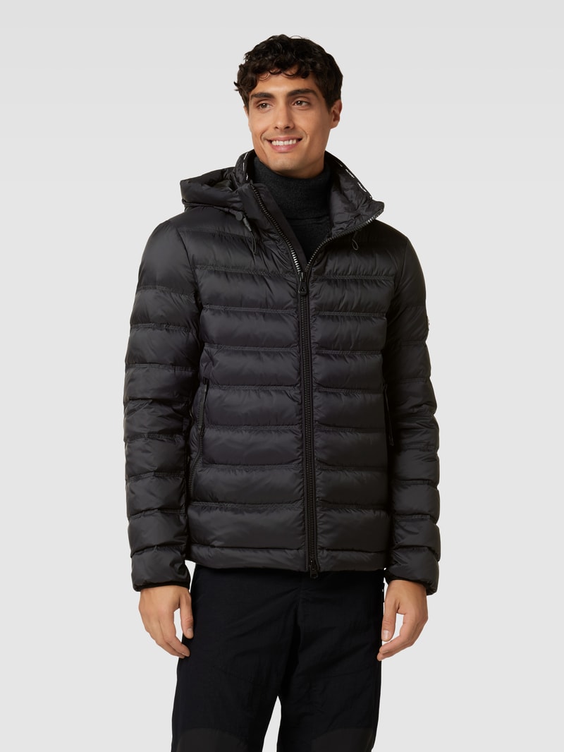 Steppjacke mit abnehmbarer Kapuze Modell 'BOGGS' in schwarz