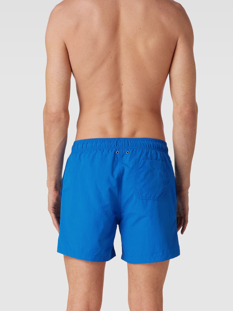 Badehose mit Label-Stitching in royalblau