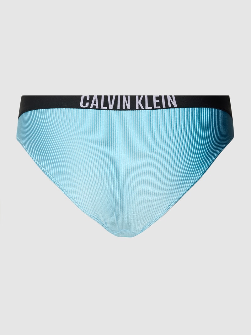 Bikini-Slip mit elastischem Logo-Bund Modell 'INTENSE POWER' in ozean blau