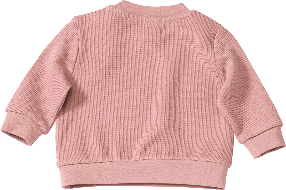 Langarmshirt in Waffel-Struktur, rosa, Gr. 62, 1 St