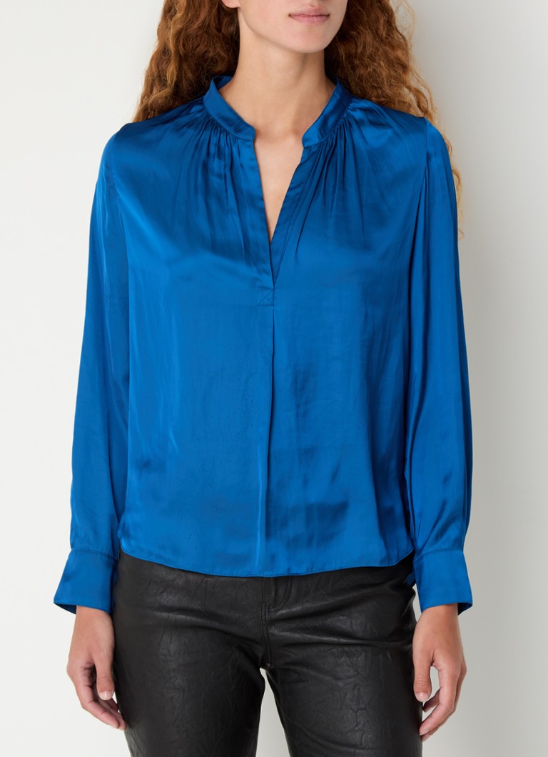Zadig&Voltaire Tink satin tunic with pleat detail