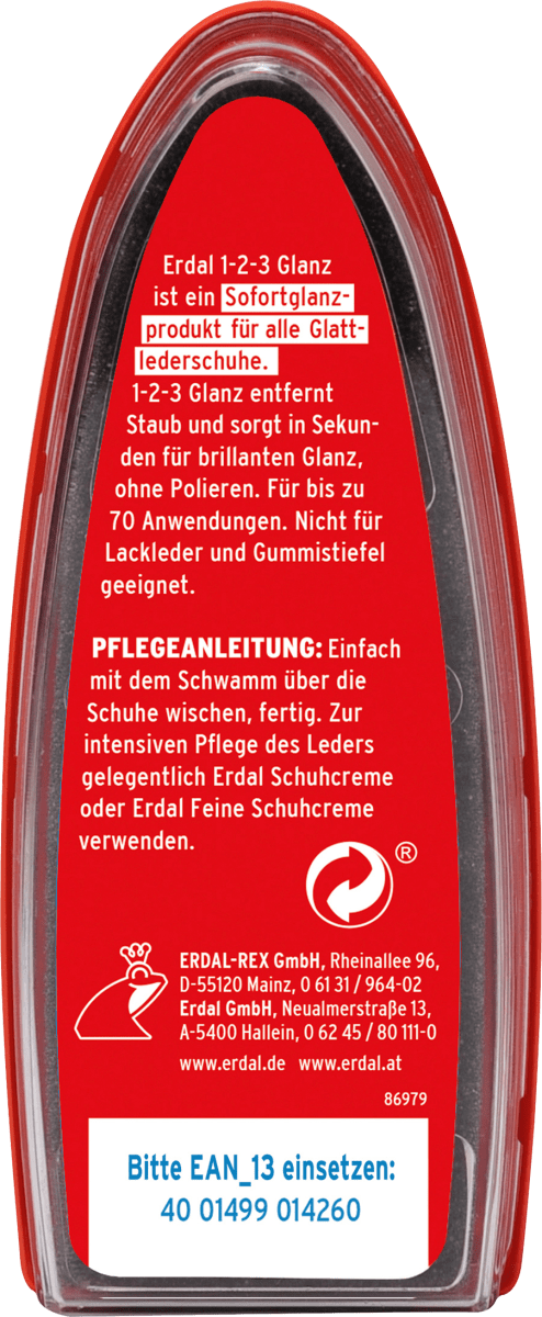 Schuhcreme Schuhschwamm Express 1-2-3 Glanz Farblos, 1 St