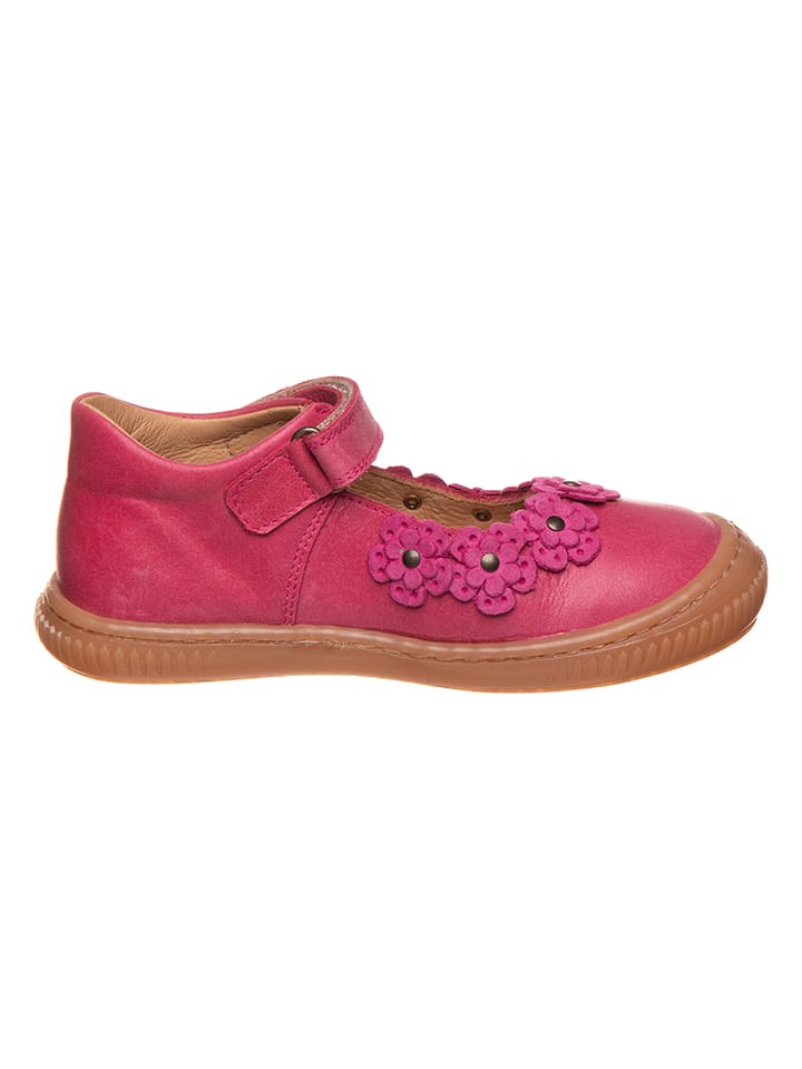 POM POM Leder-Ballerinas in Pink günstig kaufen