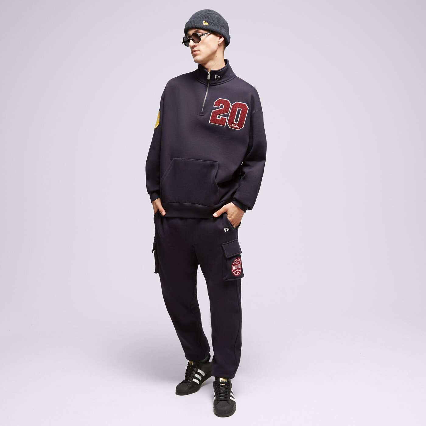 NEW ERA SWEATSHIRT MIT REIßVERSCHLUSS   NE QUARTER ZIP NONE Dunkelblau