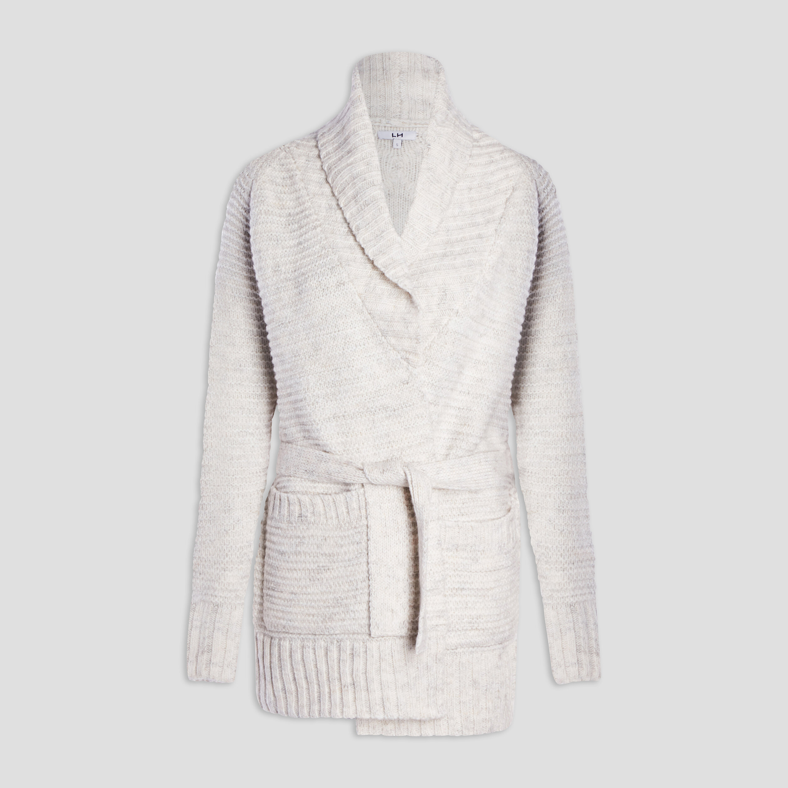 Gilet mi-long ceinturé ecru femme | La Halle