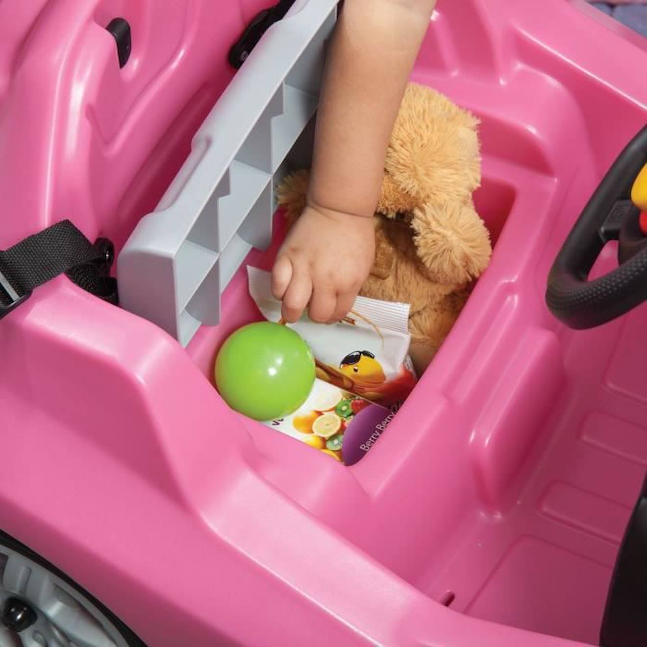 Step2 Push Whisper Ride Voiture Enfant Porteur Auto en rose | Véhicule Jouet avec barre de poussée pour Enfants dès 1.5 ans rose