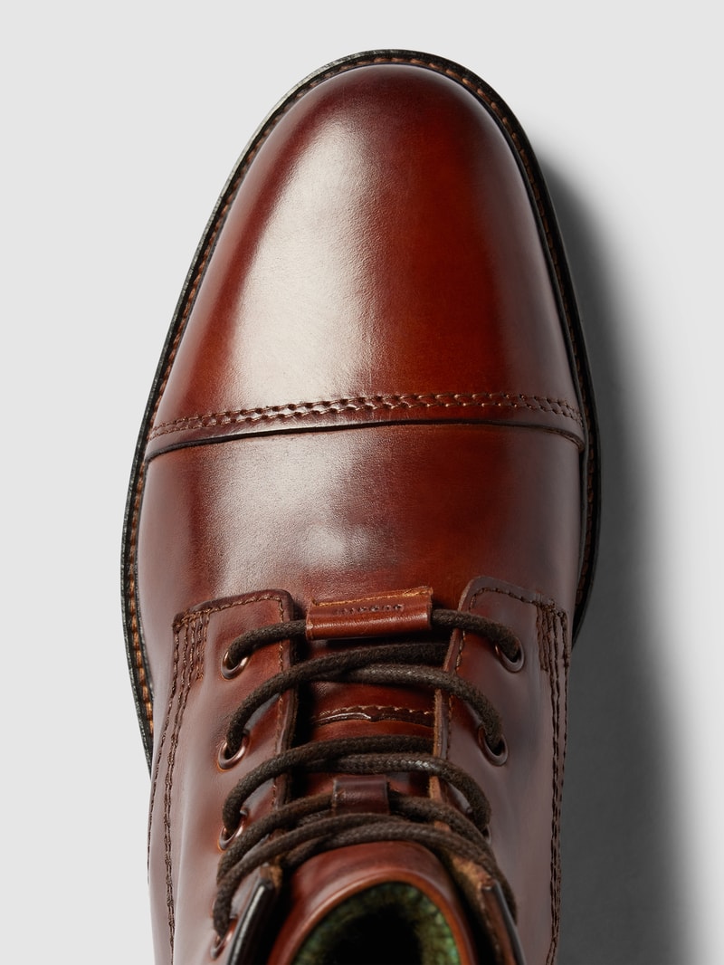 Boots aus Leder Modell 'Marcello' in cognac