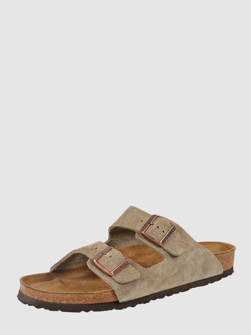 Sandalen aus Veloursleder Modell 'Arizona' in taupe