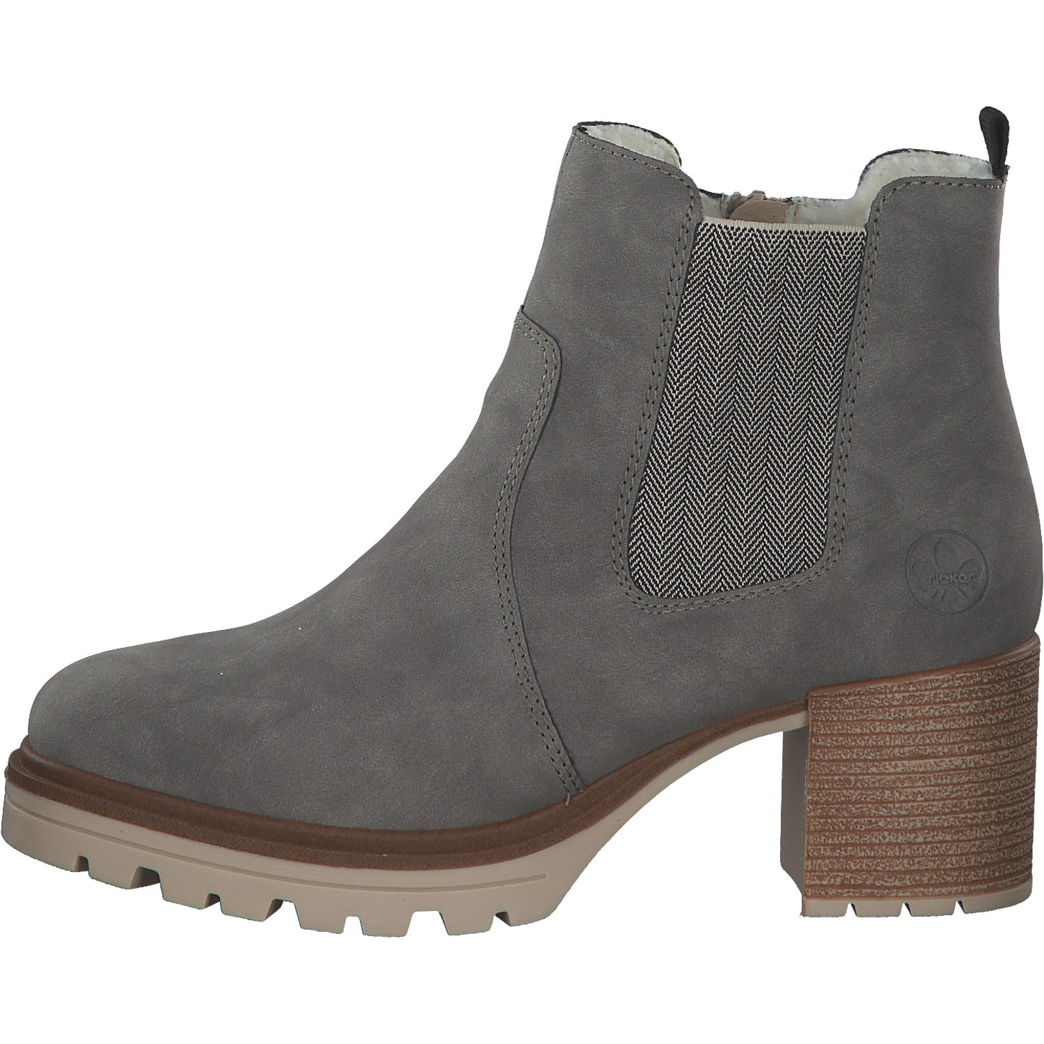 Rieker Y9071, Winterstiefeletten, Damen, Grau (Leinen)