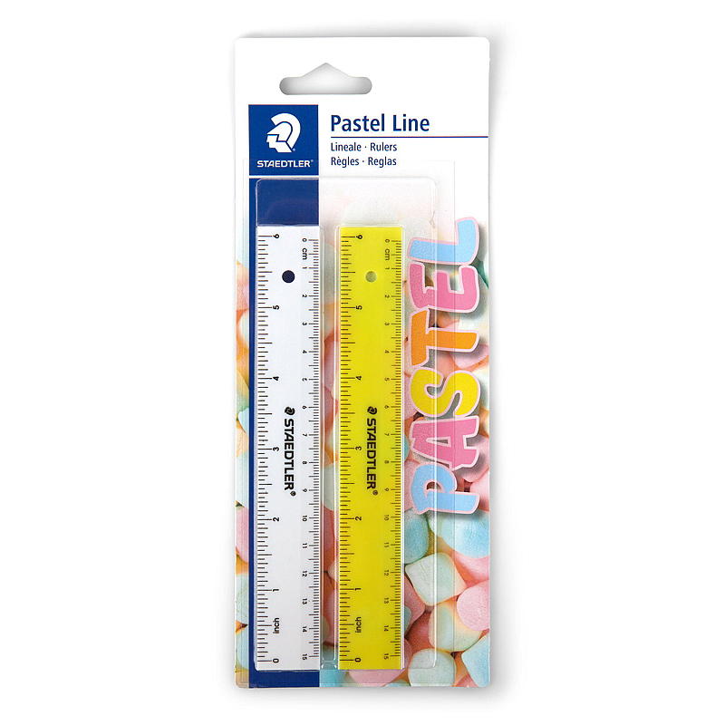 Staedtler Linjal 2-pk Pastel line Staedtler
