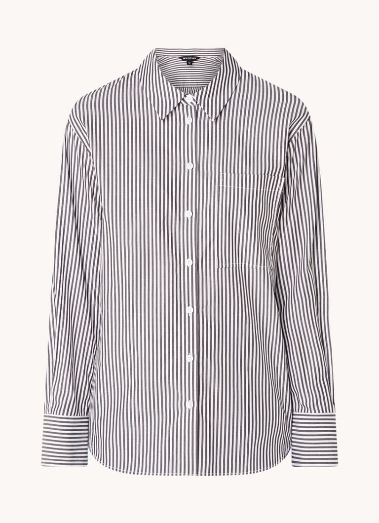Whistles Blouse with stripe print and chest pocket