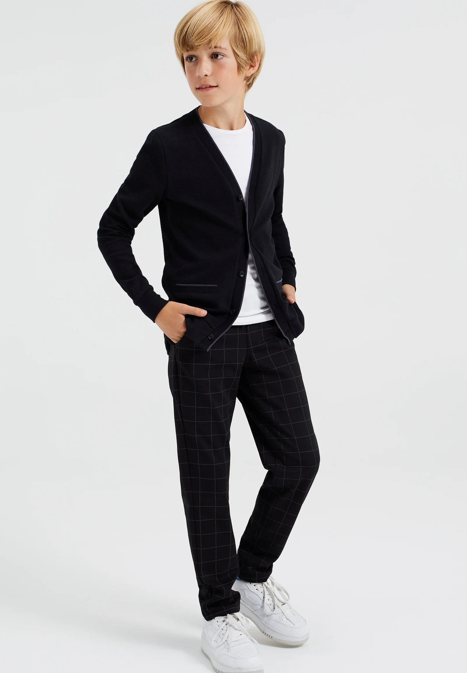 WE Fashion MET STRUCTUUUR - Chaqueta de punto