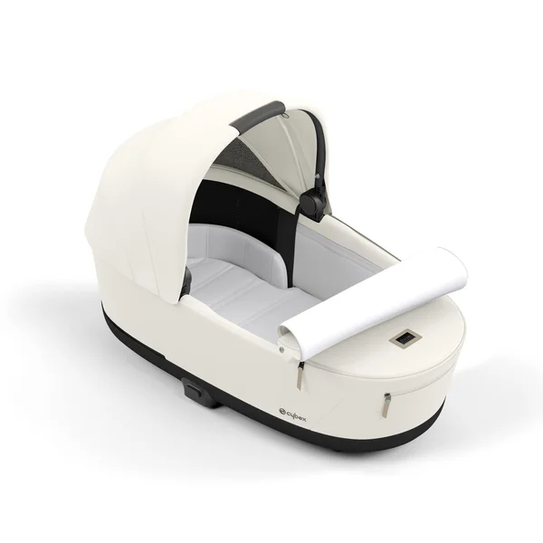Cybex Priam V4 stroller set in white with frame matte black