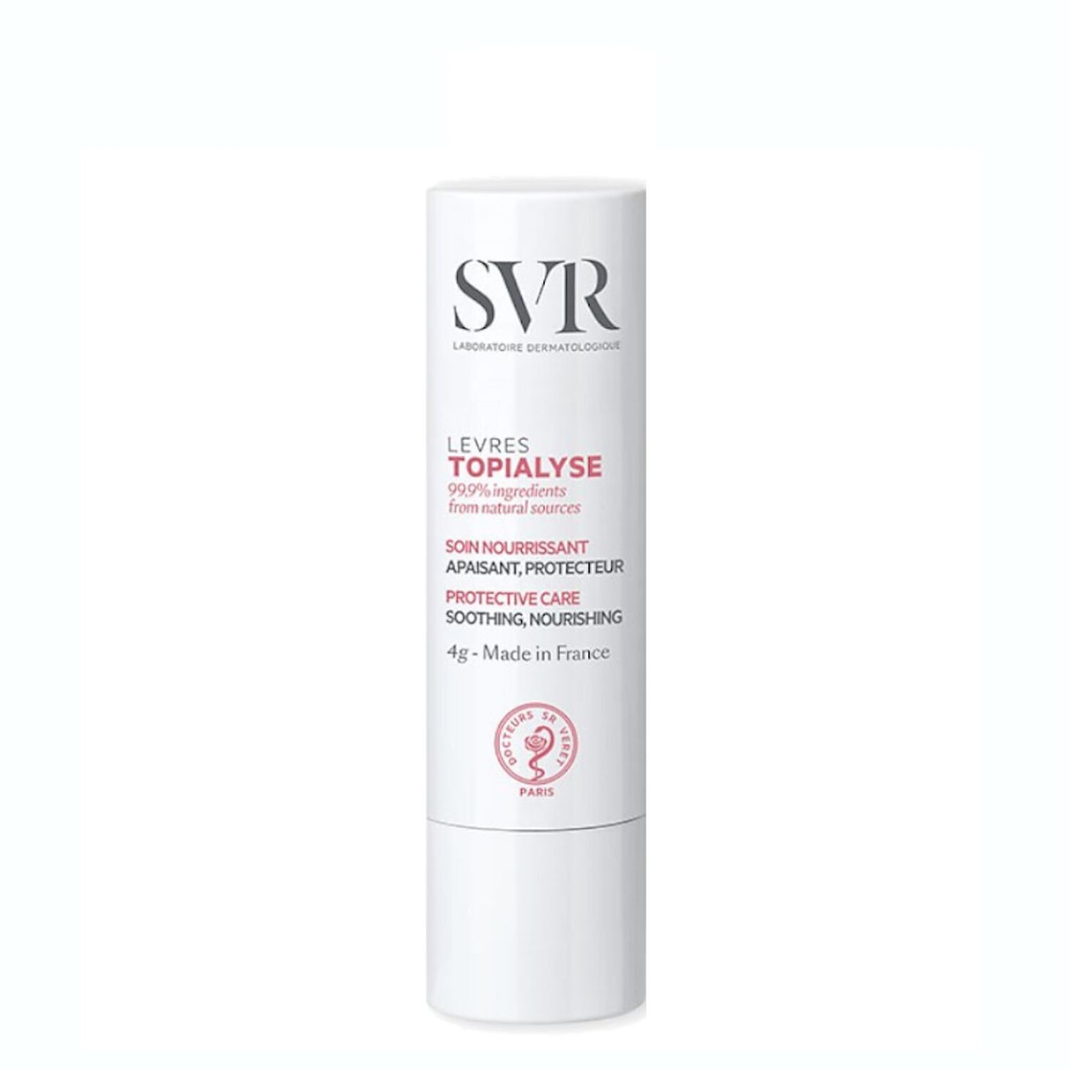 SVR Topialyse Stick Lèvres Végétal - Nourrissant, Apaisant, Protecteur 4G