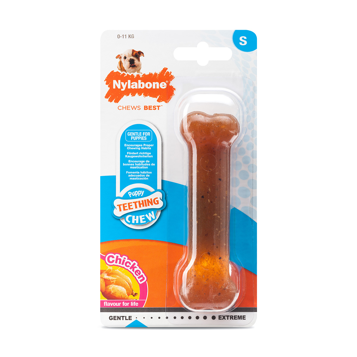 Nylabone Puppy Welpen Kauknochen Hühnchen-Geschmack bei ZooRoyal