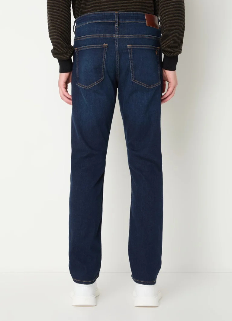 Jeansy HUGO BOSS slim-fit, ciemne wyblaknięcie