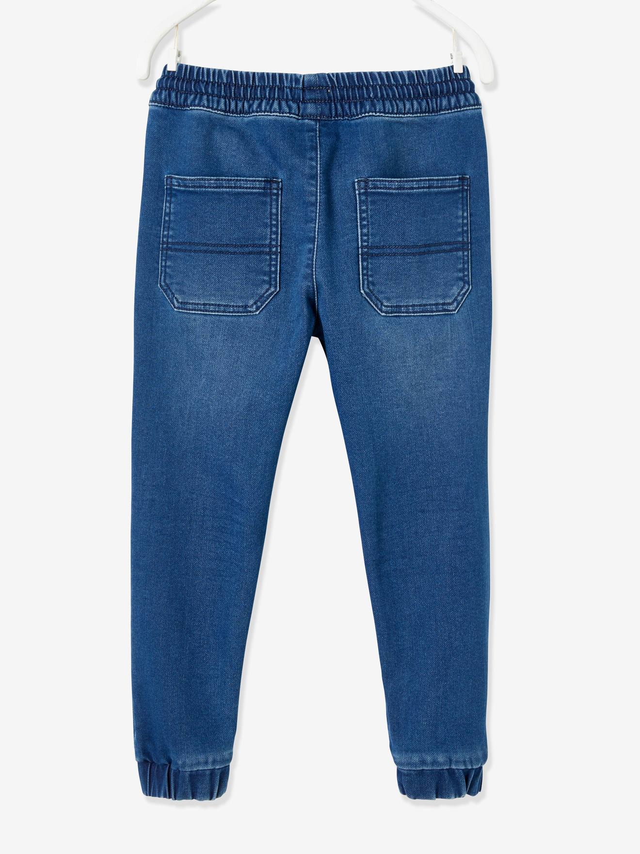 Vertbaudet Jungen Sweathose, Jeans-Optik Oeko-Tex - grau