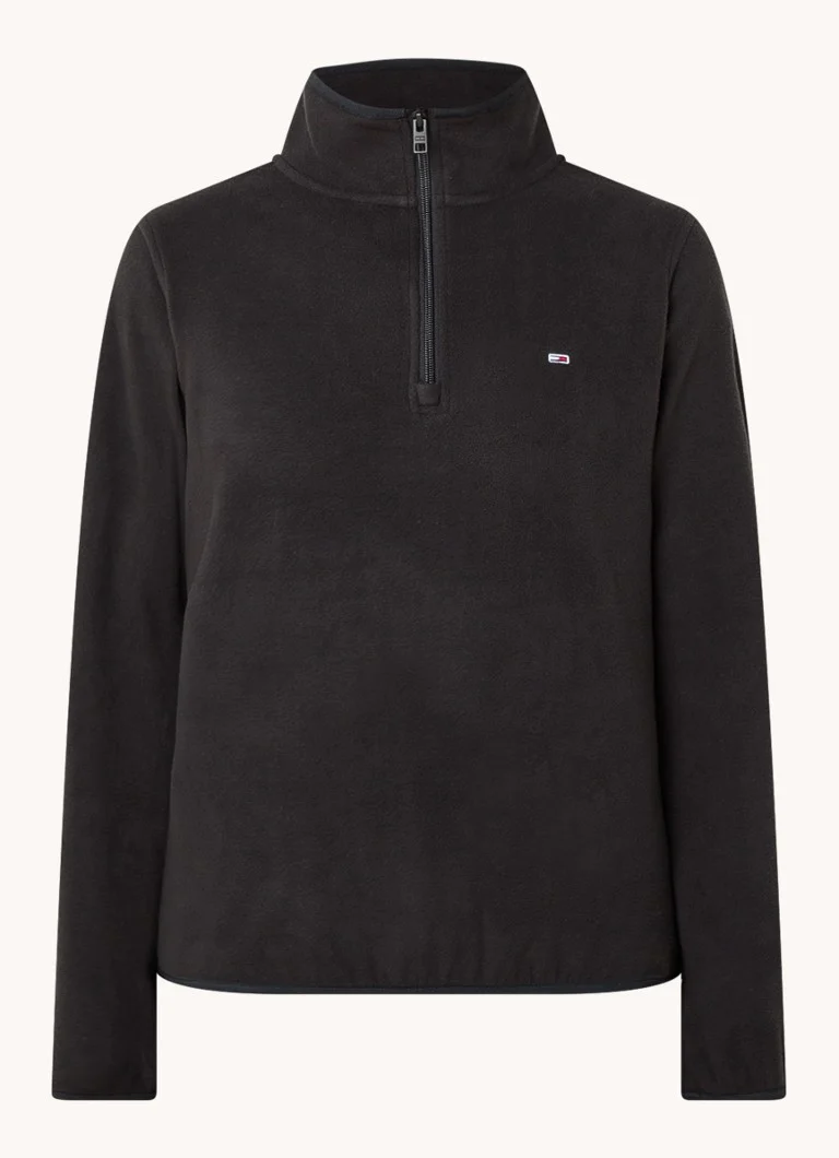 Tommy Hilfiger megztinis su pusiniu užtrauktuku ir siuvinėtu logotipu