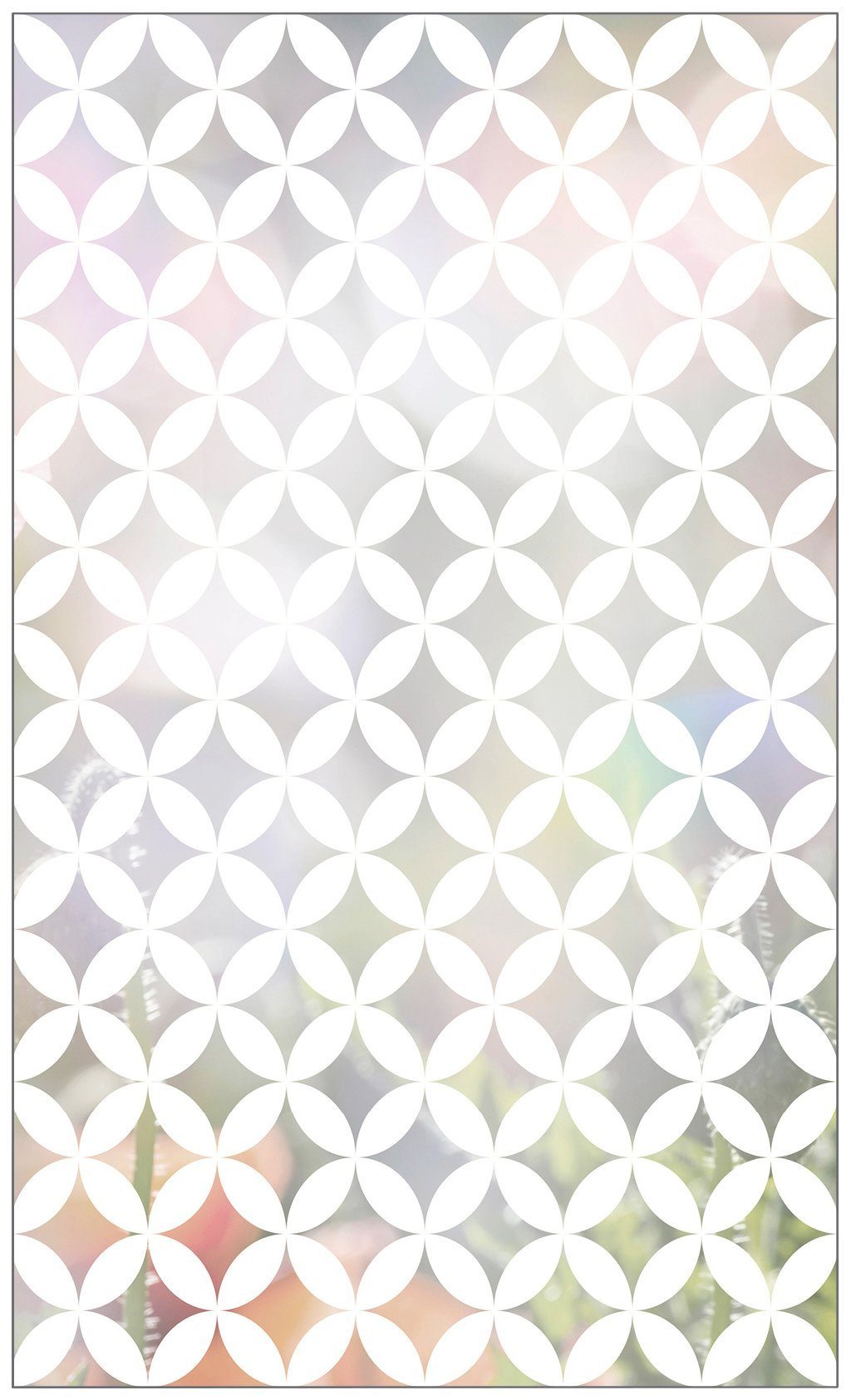 Fensterfolie Look Chadi white, MySpotti, halbtransparent, glatt, 60 x 100 cm, statisch haftend