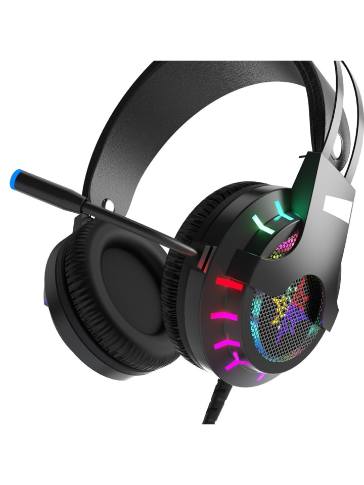 Inca Inca IGK-TX12 Schwarz 7,1 USB Surround RGB Lichteffekt Gaming Headset in Schwarz günstig kaufen onesize