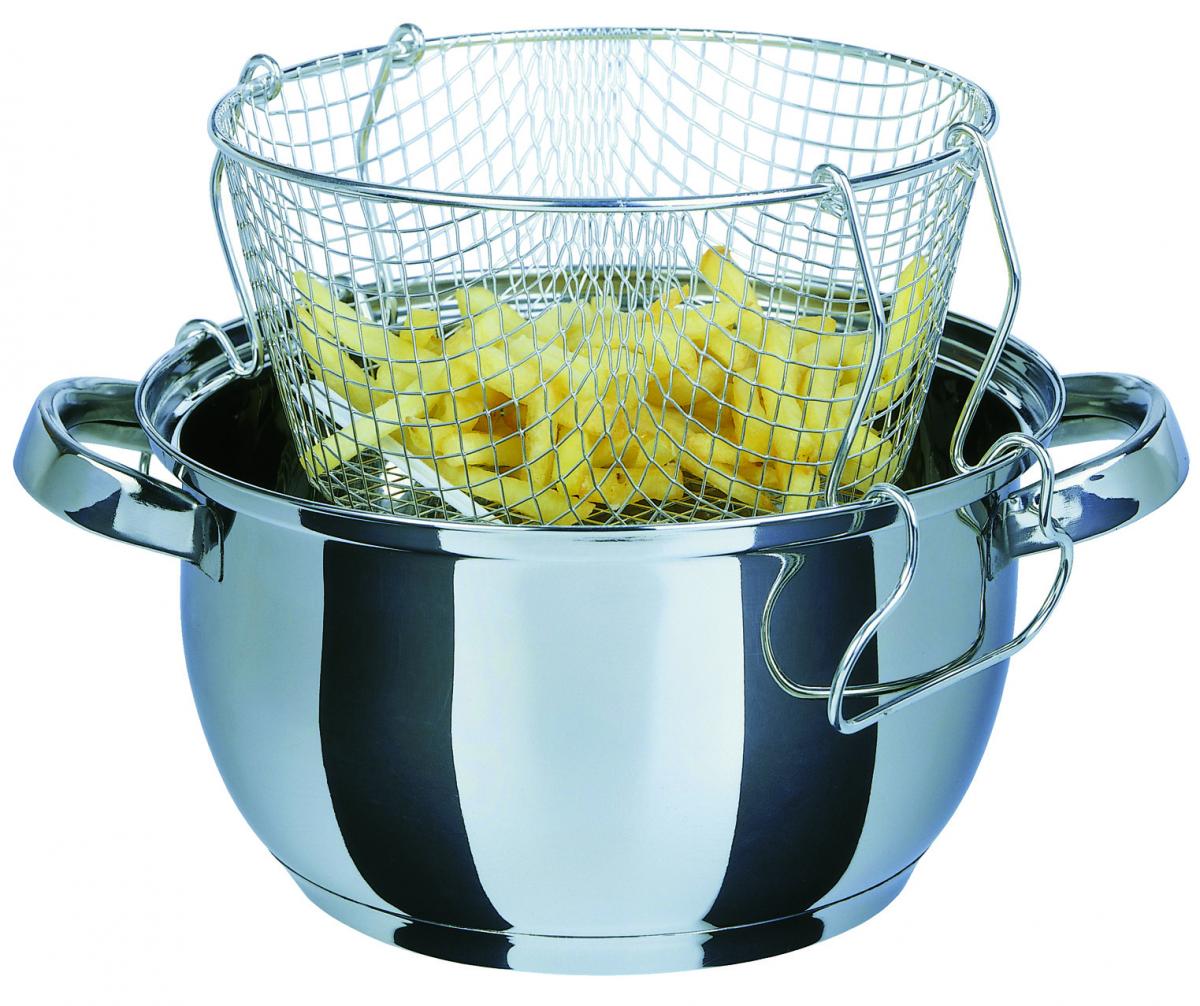 GSW Frittiertopf mit Glasdeckel 22cm