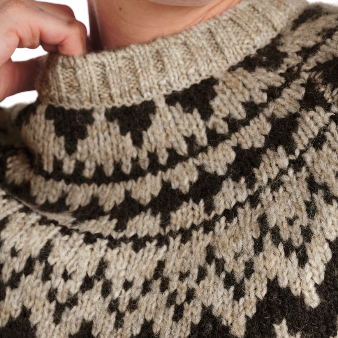 Damen Strickpullover mit Norwegermuster