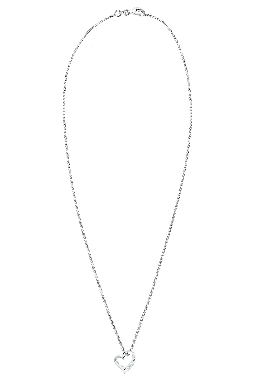 Elli DIAMONDS Halskette Herz Ewigkeit Diamant (0.045 ct.) 925 Silber