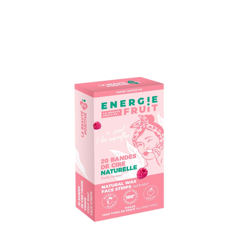 energie fruit FRUITS ROUGES | VISAGE Bandes de cire froides