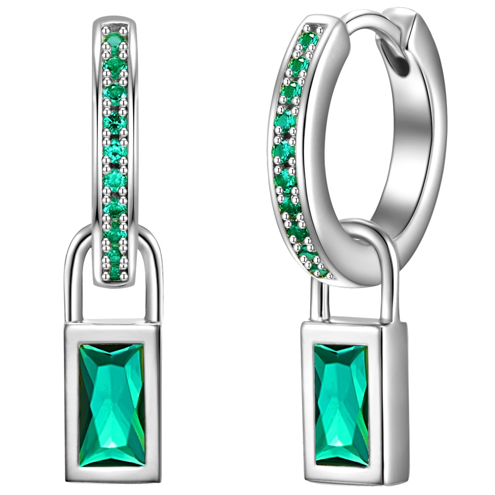 Glanzstücke München Créoles en argent Argent sterling Oxyde de zirconium (CZ) en Argent Boucles d'oreilles