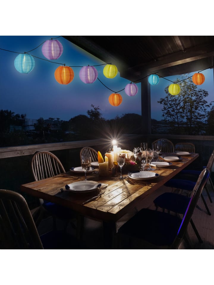 MARELIDA LED Solar Lichterkette Lampions L: 4,5m in bunt günstig kaufen onesize