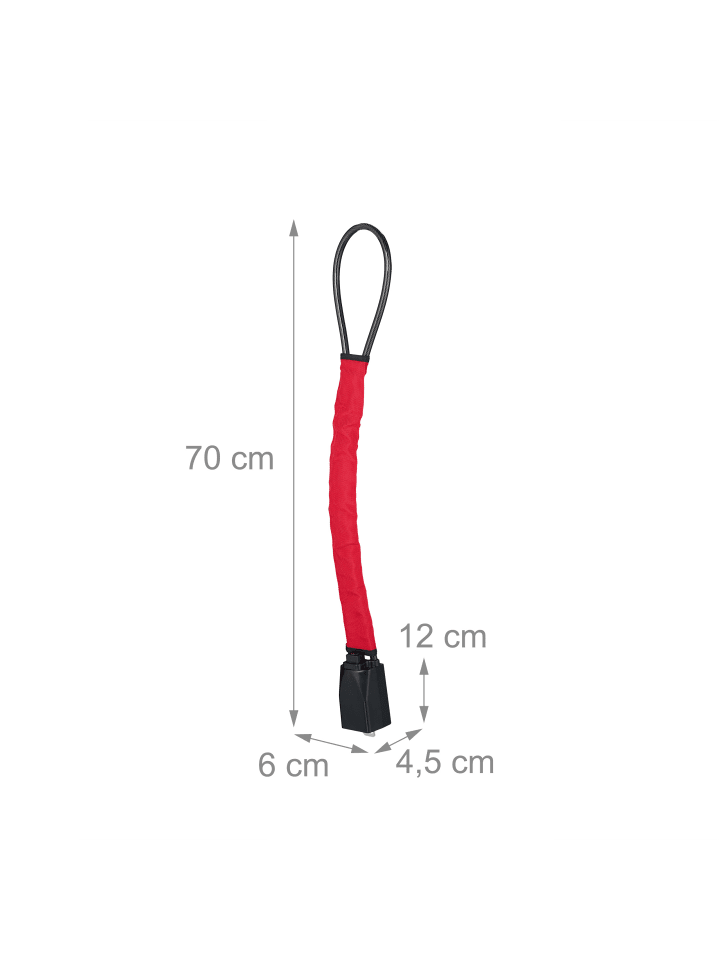 relaxdays Lenkradschloss in Schwarz/ Rot günstig kaufen onesize