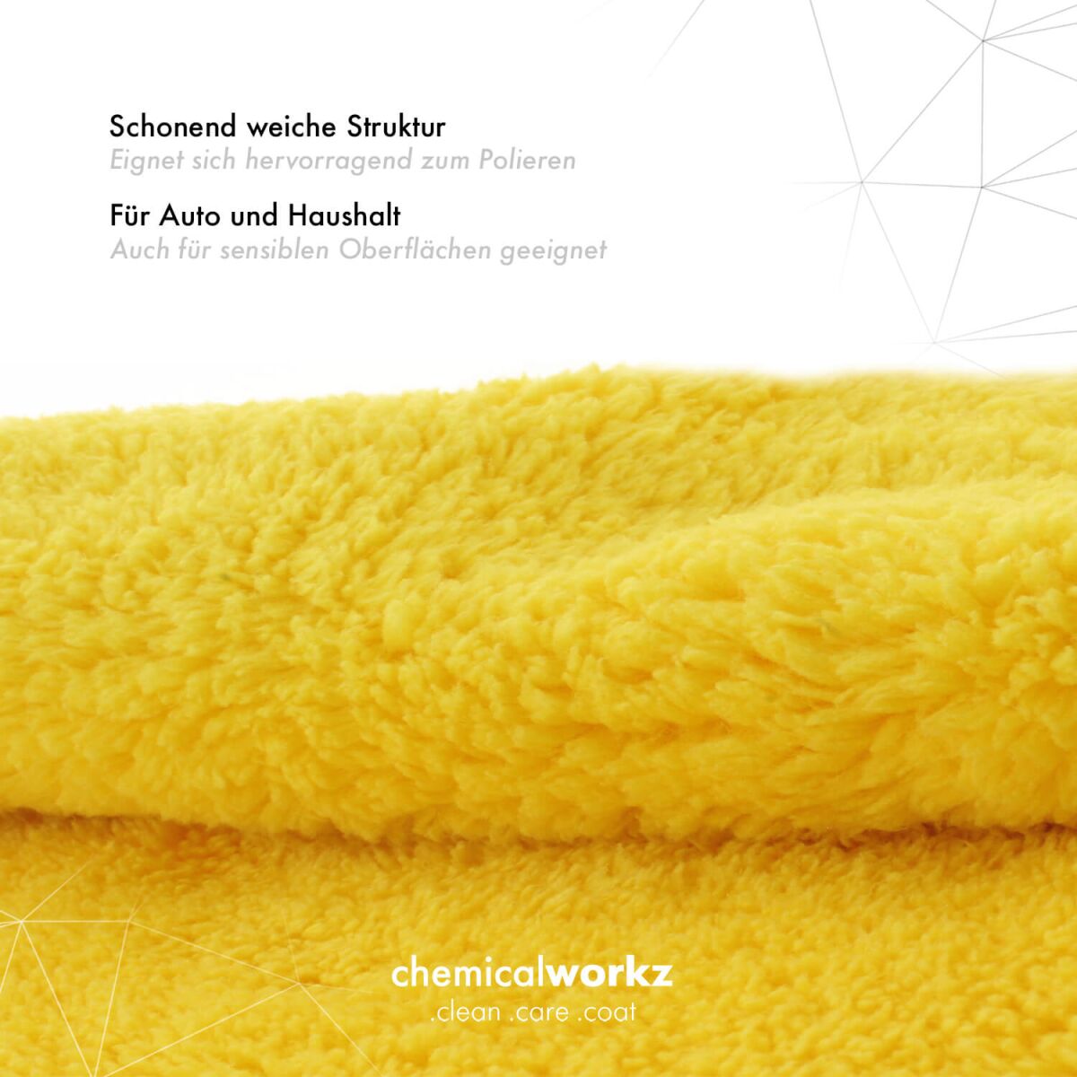 chemicalworkz Edgeless Soft Touch Towel 500GSM Gelb Poliertuch 40×40cm
