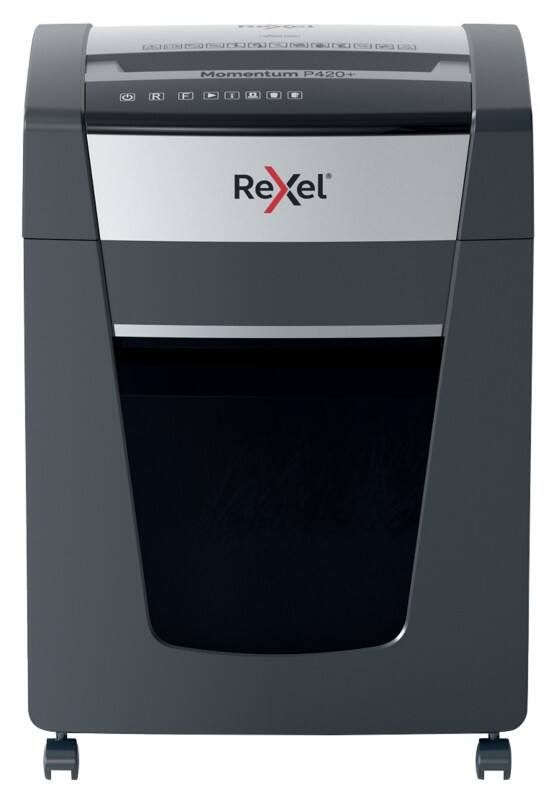Rexel Momentum P420  Aktenvernichter Partikelschnitt Anti-Papierstau-Technologie Sicherheitsstufe P-4 22 Blatt