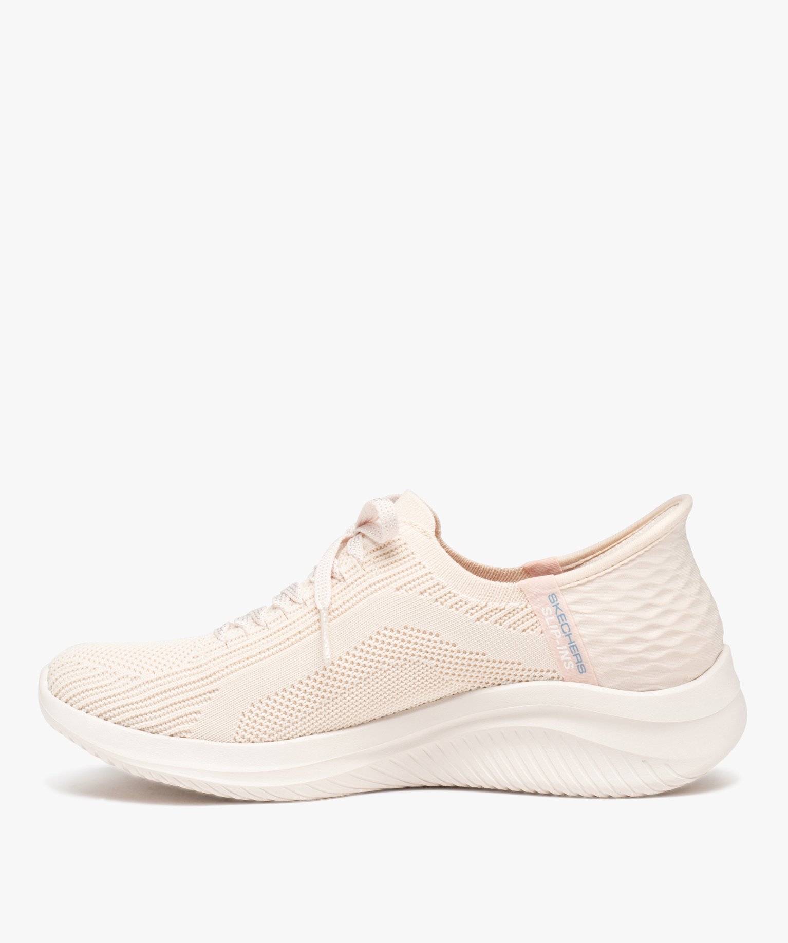 Baskets femme unies col stretch à enfiler - Skechers blanc | GEMO