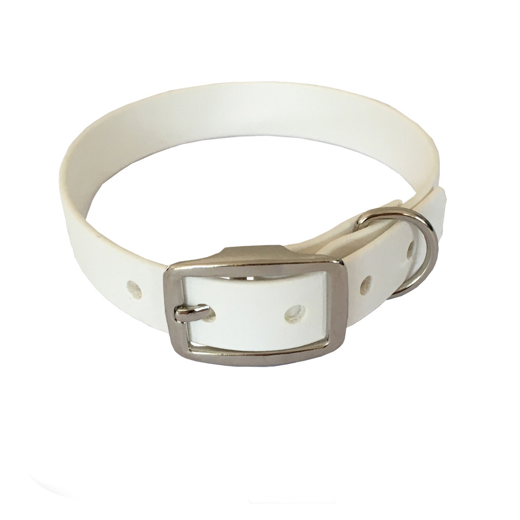 bio-leine Hundehalsbänder bio-leine 21-30cm HU Biothane Halsband weiß 52 cm, 62 cm