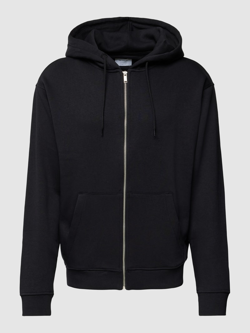 Sweatjacke mit Kapuze in schwarz