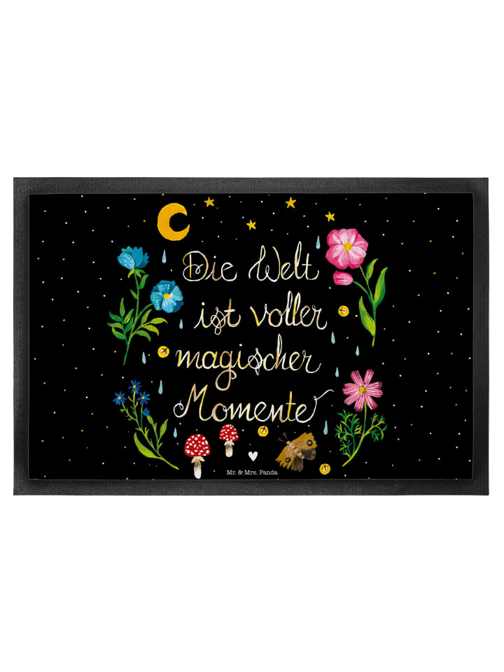 Mr. & Mrs. Panda Fußmatte Magische Welt mit Spruch in Bunt günstig kaufen