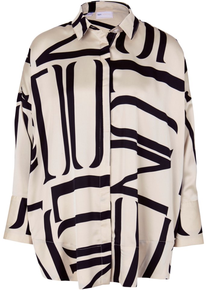Oversize Satin Bluse