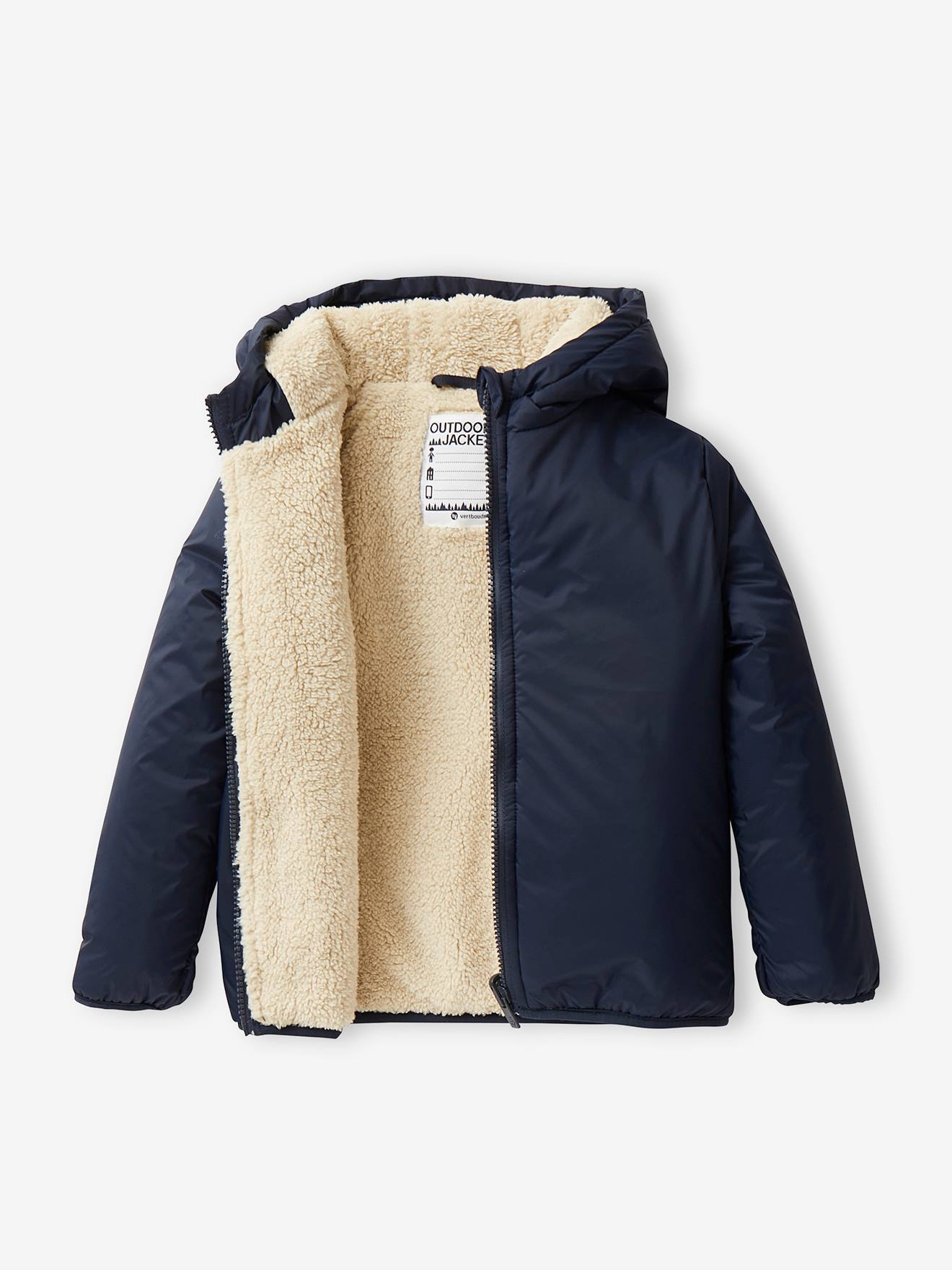 Parka 3 en 1 garçon avec blouson amovible bleu électrique