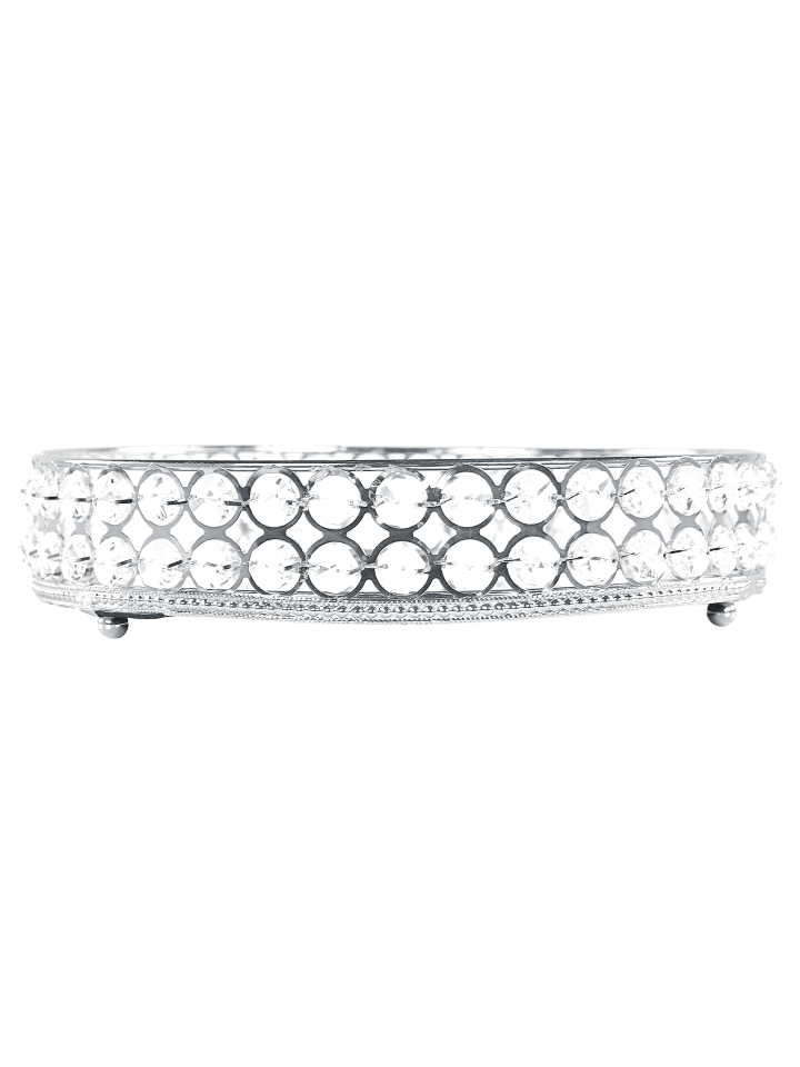 Beliani Tablett VATAN in Silber - (W) 25 x (H) 6 x (L) 25 cm günstig kaufen onesize