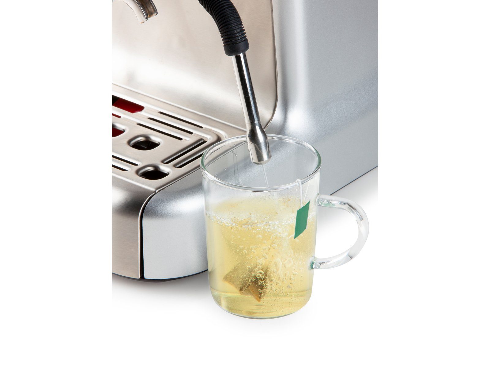 Domo Espressomaschine, Siebträgermaschine mit Mahlwerk Milchschäumer & abnehmbaren Wassertank