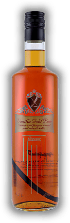Vanilla Gold Rum Liqueur 0,70 Liter Vanilla Gold Rum Liqueur 0,70 Liter Feiner Vanille Rum Likör aus holzfassgereiftem jamaikanischem Gold Rum, aromatisiert mit echter Bourbon-Vanilleschote. 0,7	 Liter - Vol 40%