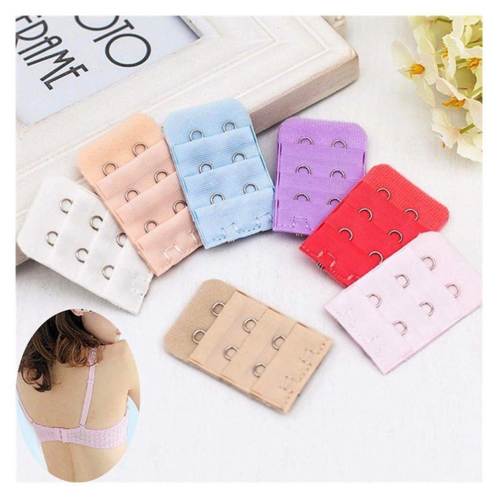 EBUY BH-Verlängerung 25er-Pack BH-Verlängerungsträger mit 2 Haken und 3 Reihen für Damen (25 St)