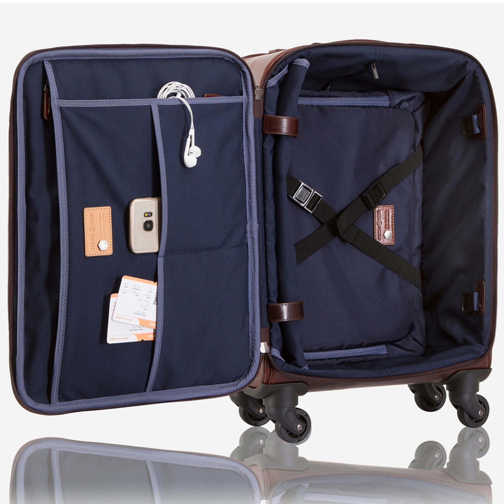 Jekyll & Hide Handgepäck-Trolley Oxford, 4 Rollen, Leder