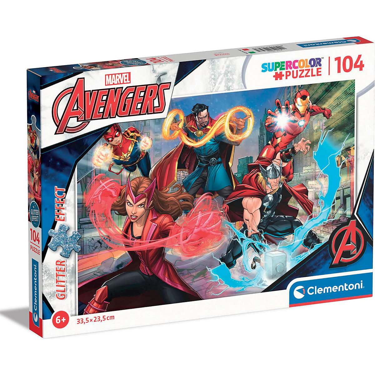 Glitter Puzzle - Marvel Avengers, 104 Teile